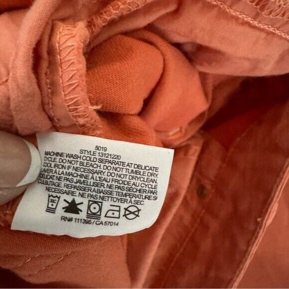 Tory Burch Cropped Skinny Jeans Burn Orange Women’s Size 28 - Picture 11 of 12